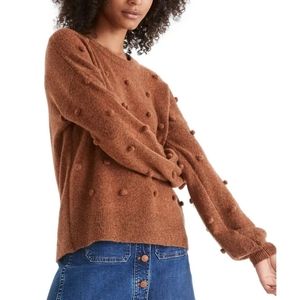 Madewell brown brockton bobble dot sweater large